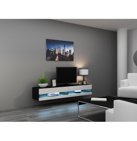 TV stand  VIGO NEW 30/180/40 black/white gloss
