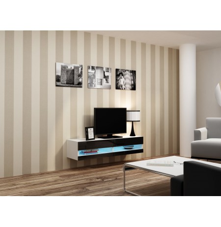 TV stand  VIGO NEW 30/140/40 white/black gloss
