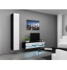 TV stand  VIGO NEW 30/140/40 black/white gloss