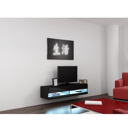 TV stand  VIGO NEW 30/140/40 black/black gloss