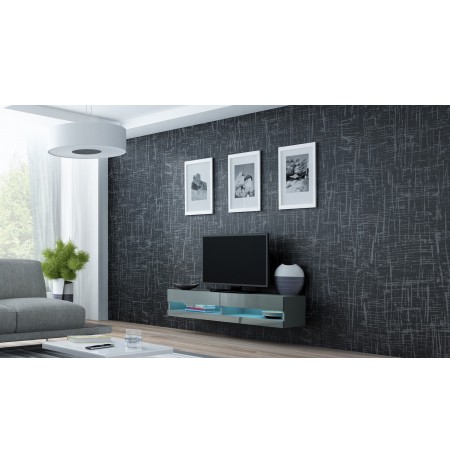 TV stand  VIGO NEW 30/140/40 grey/grey gloss