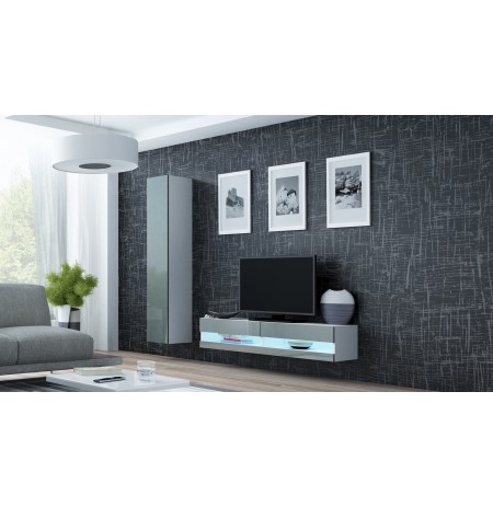 TV stand  VIGO NEW 30/140/40 white/grey gloss
