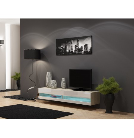 TV stand  VIGO NEW 30/180/40 sonoma/white gloss
