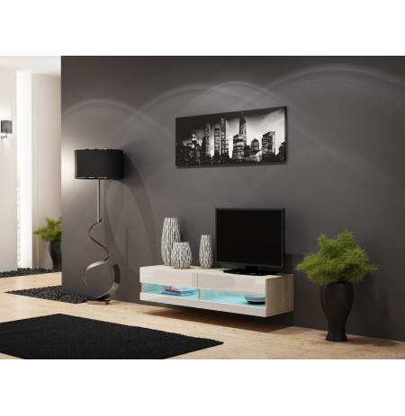 TV stand  VIGO NEW 30/140/40 sonoma/white gloss