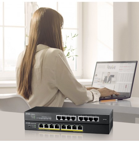 Zyxel GS1915-8 Managed L2 Gigabit Ethernet (10/100/1000) Black