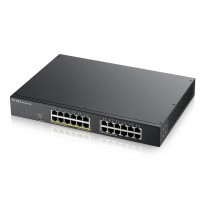 ZYXEL GS1900-24EP, 24-PORT GBE L2, 12 PORT POE SMART SWITCH, RACKMOUNT, 130 WATT (5Y WARRANTY)