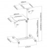 Mobile Presentation Table for Projector and Notebook
