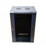 Extralink-szafa wisz 19" 18U 600mm d.szklane czarna