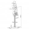 Maclean MC-476W Floor Advertising Tablet Holder with Locking Device, 9.7"-11", Compatible with iPad/iPad Air/iPad Pro, Samsung