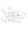 Maclean MC-475W Tablet Advertising Mount, Wall/Desk Mount with Locking Device, Compatible with 9.7"-11", iPad/iPad Air/iPad