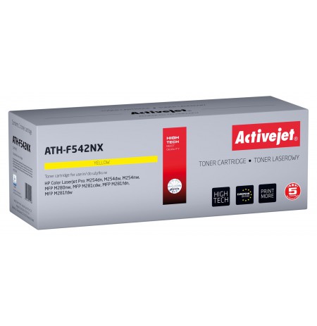 Activejet ATH-F542NX Toner cartridge for HP printers, Replacement HP 540 CF542X, Supreme, 2500 pages, yellow