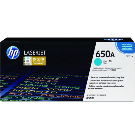 HP 650A Cyan Original LaserJet Toner Cartridge