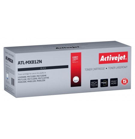 Activejet ATL-MX812N Toner cartridge for Lexmark printers, Replacement Lexmark 62D2000, Supreme, 6000 pages, black