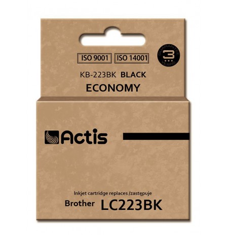 Ink cartridge ACTIS KB-223Bk (replacement Brother LC223BK, Standard, 16 ml, black)