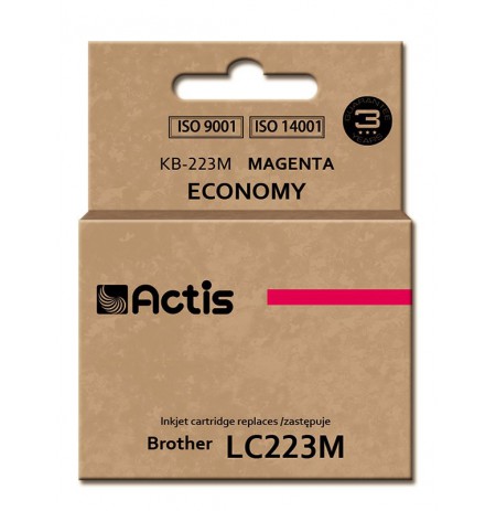 Ink cartridge ACTIS KB-223M (replacement Brother LC223M, Standard, 10 ml, Magenta)
