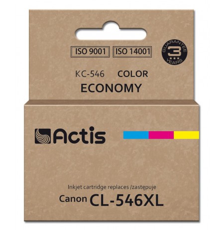 Actis KC-546 ink cartridge (Canon CL-546XL replacement, Supreme, 15 ml, 180 pages, red, blue, yellow).