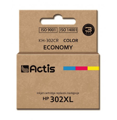 Ink cartridge ACTIS KH-302CR (replacement HP 302XL F6U67AE, Premium, 21 ml, MultiColor)