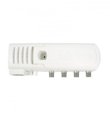 Home amplifier with "F" type connectors - 3 outputs (2+TV): VHF/UHF – Auto LTE