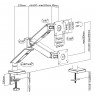 NanoRS Monitor TV Desk Mount Adjustable Tilt 17" - 32" 8kg Gaming VESA LCD LED