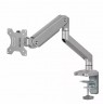 Ergo Office Aluminium Monitor Mount with Gas Spring, Double Arm, VESA 75x75/100x100, 17"-32" 10 kg Silver, ER-447