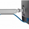 Ergo Office Aluminium Monitor Mount with Gas Spring, Double Arm, VESA 75x75/100x100, 17"-32" 10 kg Silver, ER-447