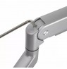 Ergo Office Aluminium Monitor Mount with Gas Spring, Double Arm, VESA 75x75/100x100, 17"-32" 10 kg Silver, ER-447