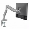 Ergo Office Aluminium Monitor Mount with Gas Spring, Double Arm, VESA 75x75/100x100, 17"-32" 10 kg Silver, ER-447