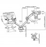 Mount desk Maclean MC-813 (Desktop, 32" - 17", max. 16 kg)