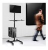 Maclean professional stand, mobile computer station on wheels, max 17"-32", max 20kg, MC-793