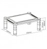 Height Adjustable Monitor Stand Table