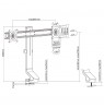 MACLEAN DESK MOUNT HANGER FOR 2 MONITORS MC-854