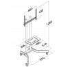 TV trolley stand Maclean, professional, on wheels, max 32-65", max 40kg, MC-739