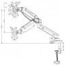 Mount desk for monitor Maclean MC-860 (Desktop, 13" - 27", max. 8kg)