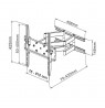 Techly 42-70" Wall Bracket for LED LCD TV Full-Motion Dual Arm" ICA-PLB 147XL