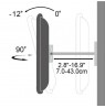 Techly 42-70" Wall Bracket for LED LCD TV Full-Motion Dual Arm" ICA-PLB 147XL