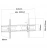 Maclean MC-422 TV Wall Mount Heavy Duty 43"-100" max VESA 800x400 120kg Tilting +/-15° Bracket Holder Hanger with Spirit Level 