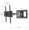 LCD/LED TV Wall Mount 23-55 inch 45kg Swivel Black