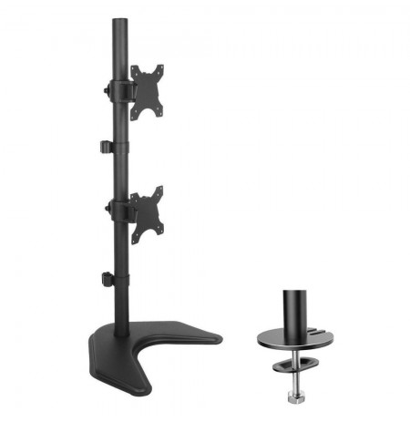 DOUBLE FREESTANDING LED/LCD DESK ARM 13-27 INCH PION