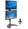 DOUBLE FREESTANDING LED/LCD DESK ARM 13-27 INCH PION