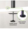 DOUBLE FREESTANDING LED/LCD DESK ARM 13-27 INCH PION