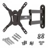 Maclean MC-418 TV Monitor Full Motion Wall Mount 23"-43" 30kg max VESA 200x200 Black Tilting Rotating Adjustable Wall Distance H
