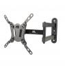Maclean MC-418 TV Monitor Full Motion Wall Mount 23"-43" 30kg max VESA 200x200 Black Tilting Rotating Adjustable Wall Distance H