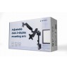 Gembird MA-DA2P-01 Adjustable desk 2-display mounting arm, 17”-32”, up to 9 kg