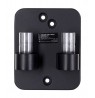Gembird MA-WA2-01 monitor mount / stand 68.6 cm (27") Black Wall