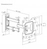 Maclean MC-700N TV Monitor Wall Mount Universal max VESA 200x20 23"-43" 30kg Black Extendable Tilting for Small TVs