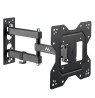 Maclean MC-700N TV Monitor Wall Mount Universal max VESA 200x20 23"-43" 30kg Black Extendable Tilting for Small TVs