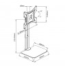 Wall mount for TV with shelf Maclean, max. 20kg, max. VESA 200x200, for TV 15-42", MC-451