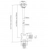 LED/LCD TV Ceiling Mount 23-42 inch 50kg 1060-1560 mm