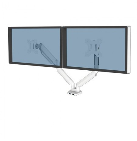 Fellowes Ergonomics arm for 2 monitors - Platinum series, white