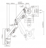 Gembird MA-WA1-02 Adjustable wall display mounting arm, 17”-27”, up to 7 kg